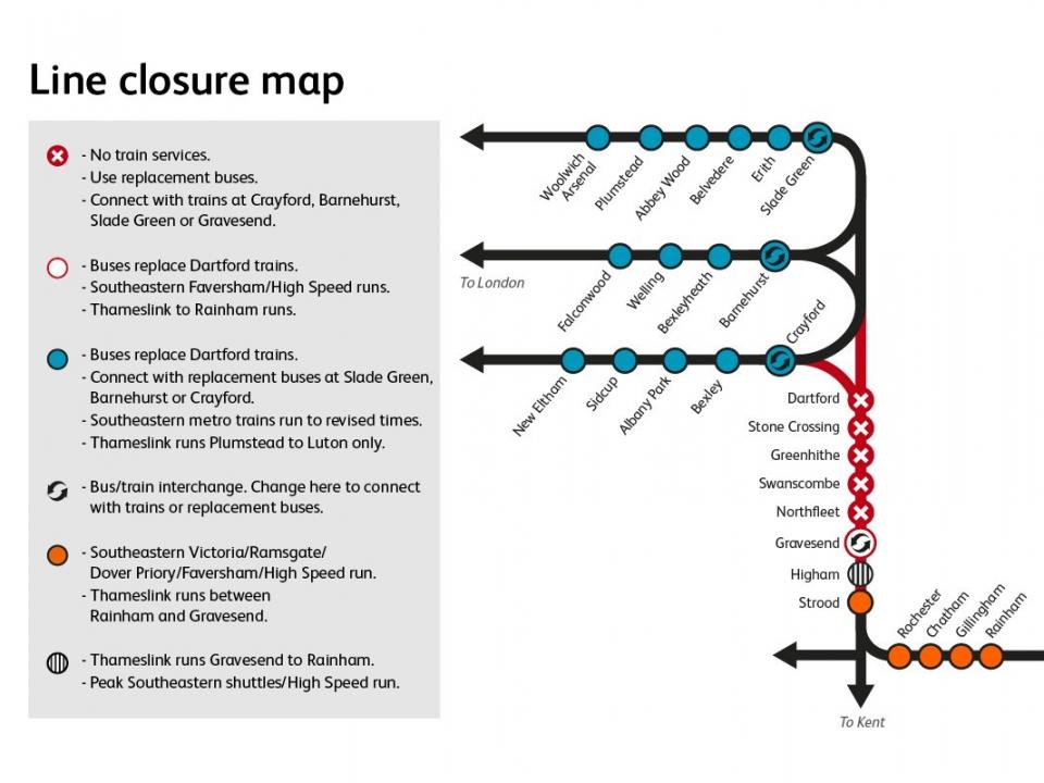 Line closure map