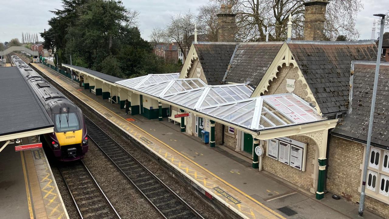 Looking over Platform 1 and canopy