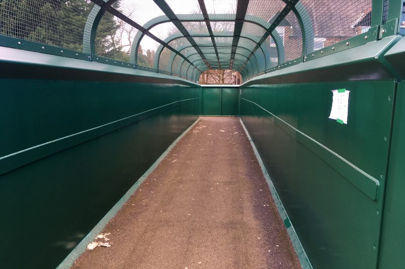 Mossley Hill footbridge after graffiti removed