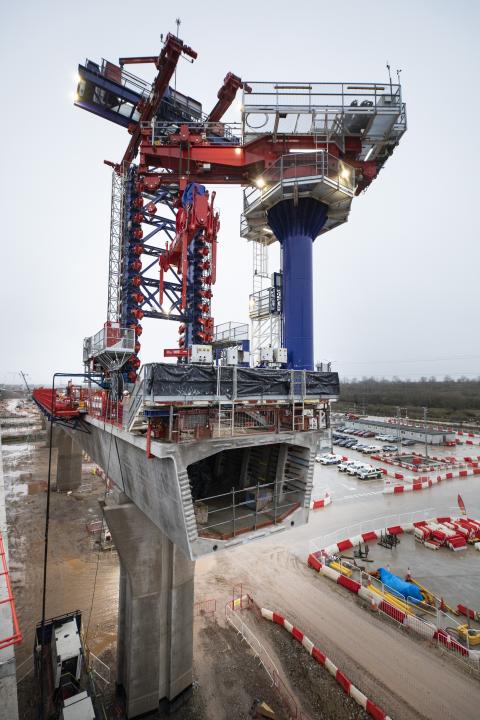 One of the single track spans