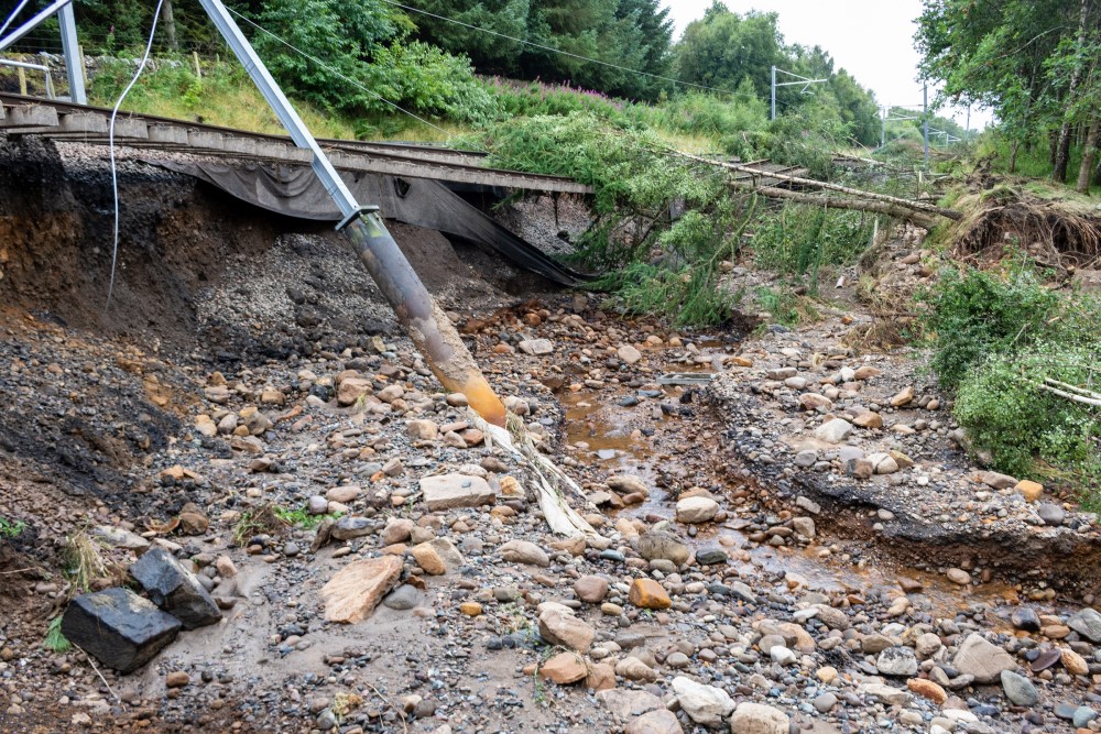 Polmont landslip damage 