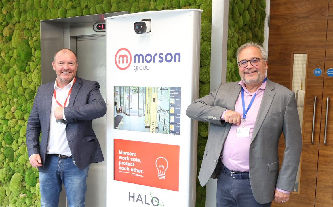 Red CCTV MD Rob Kennedy (left) with Morson Group CEO Ged Mason 