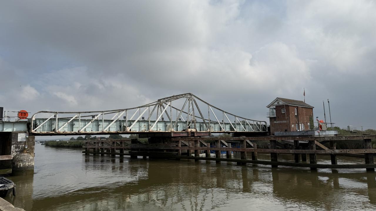 Reedham Swing Bridge in the Closed Position