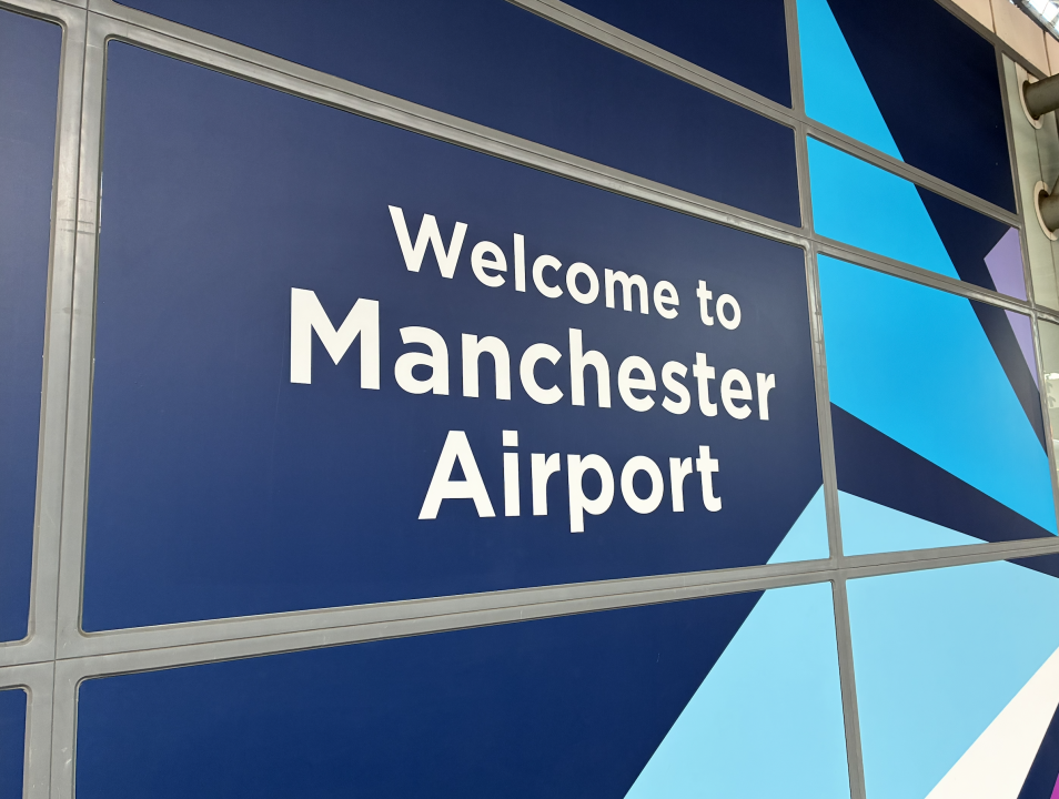 Manchester Airport Sign