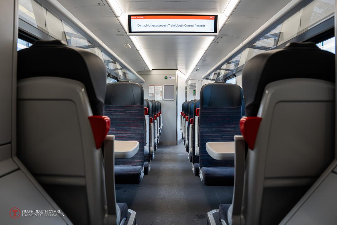 Class 231 interior, via Transport for Wales 