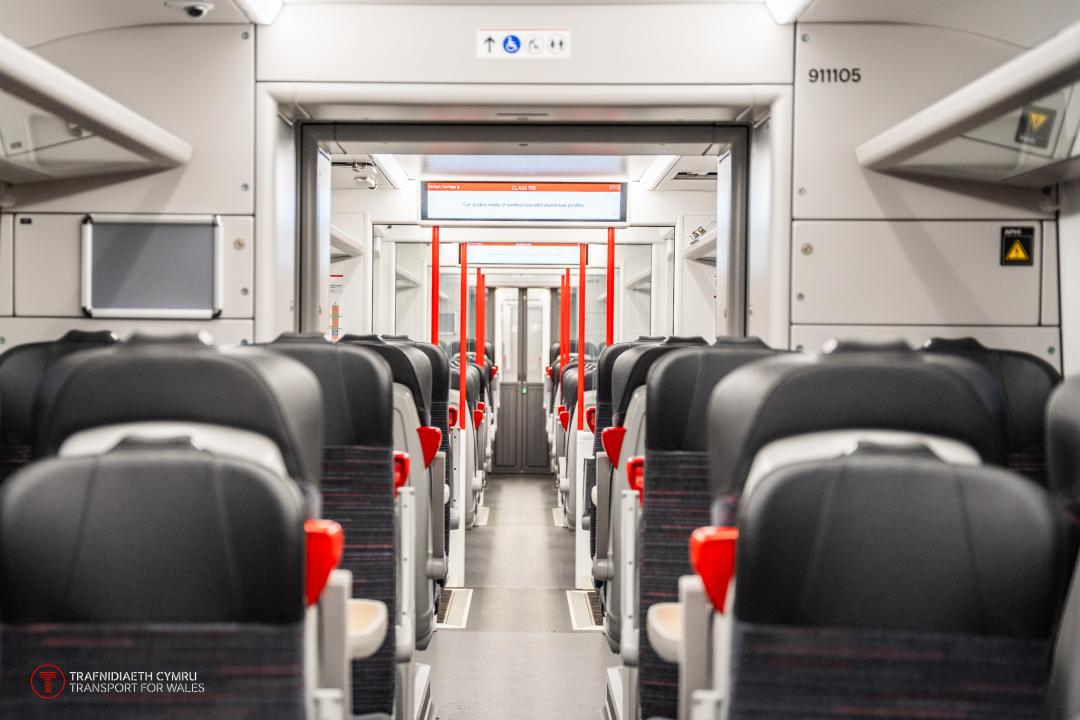 Inside Tfw train