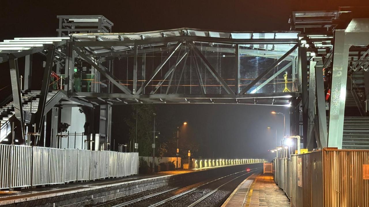New footbridge at Abergavenny