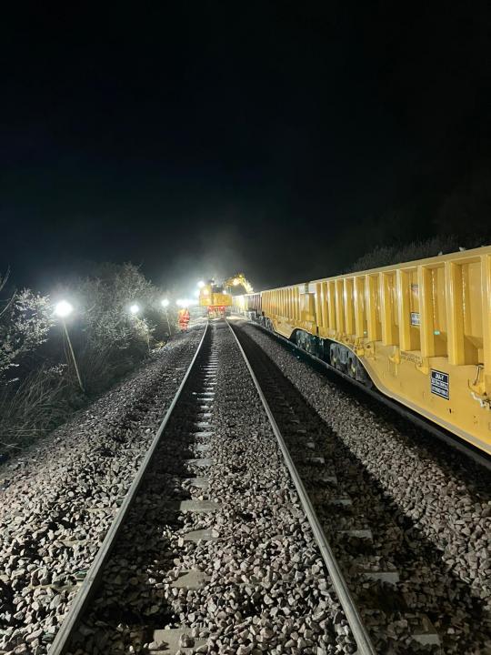 Track replacement East Somerset Junction April 26