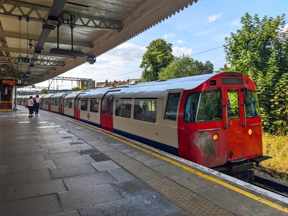 Tube Train Outside on Bakerloo Line