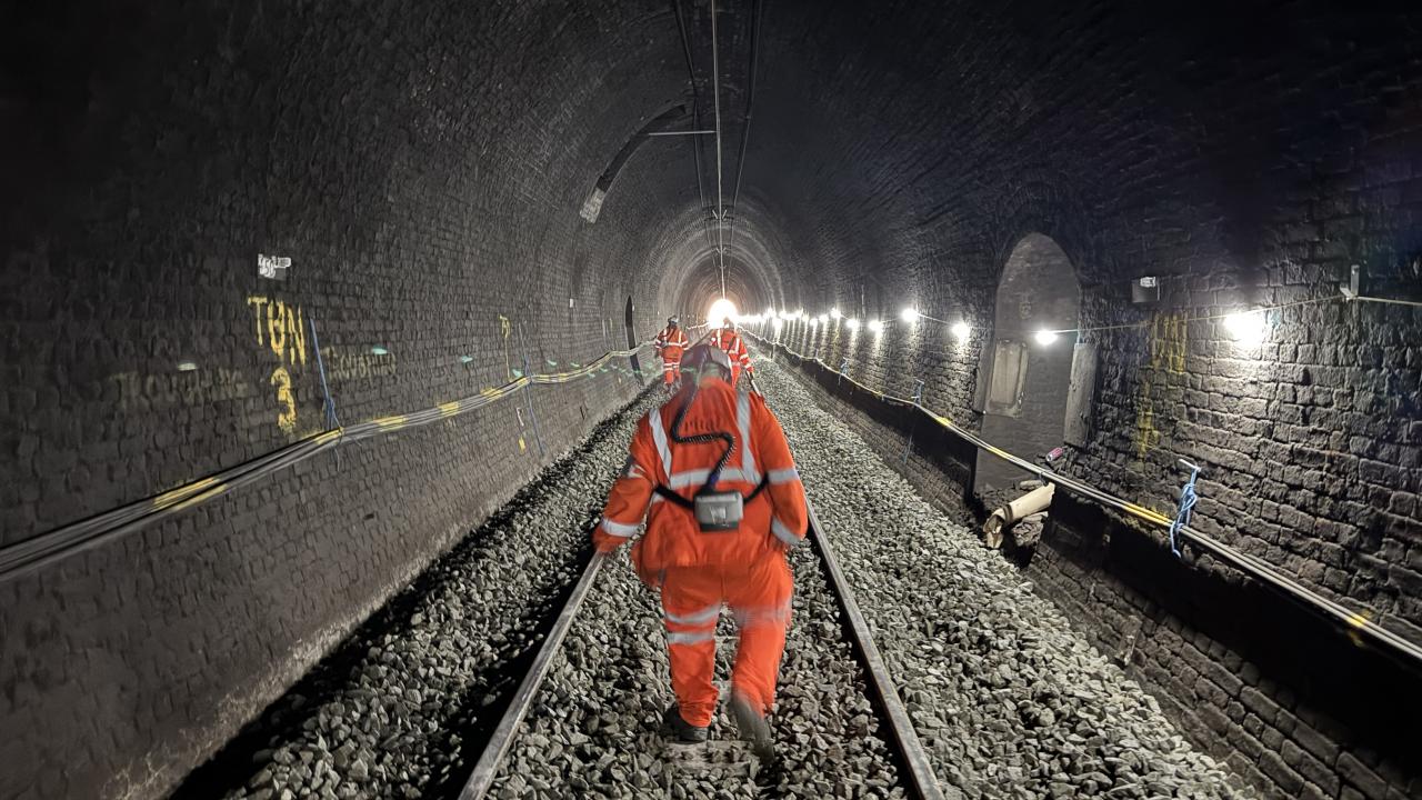 Walking through the tunnel