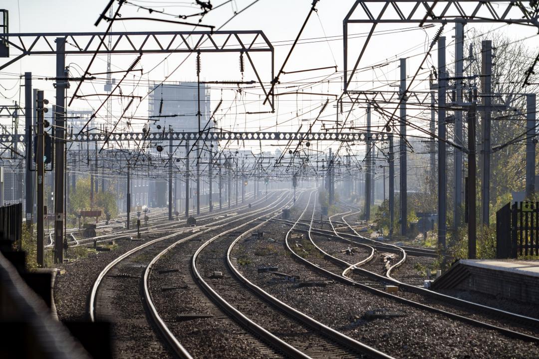 Overhead wires on the UK rail network