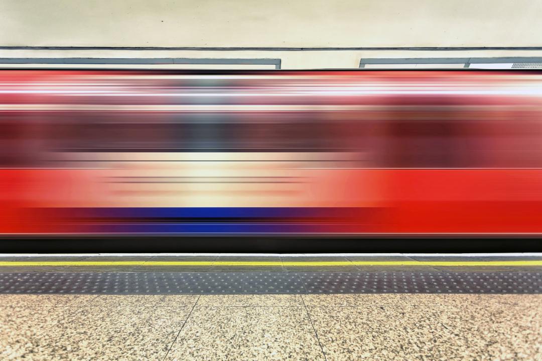 Tube Train Travelling at Speed