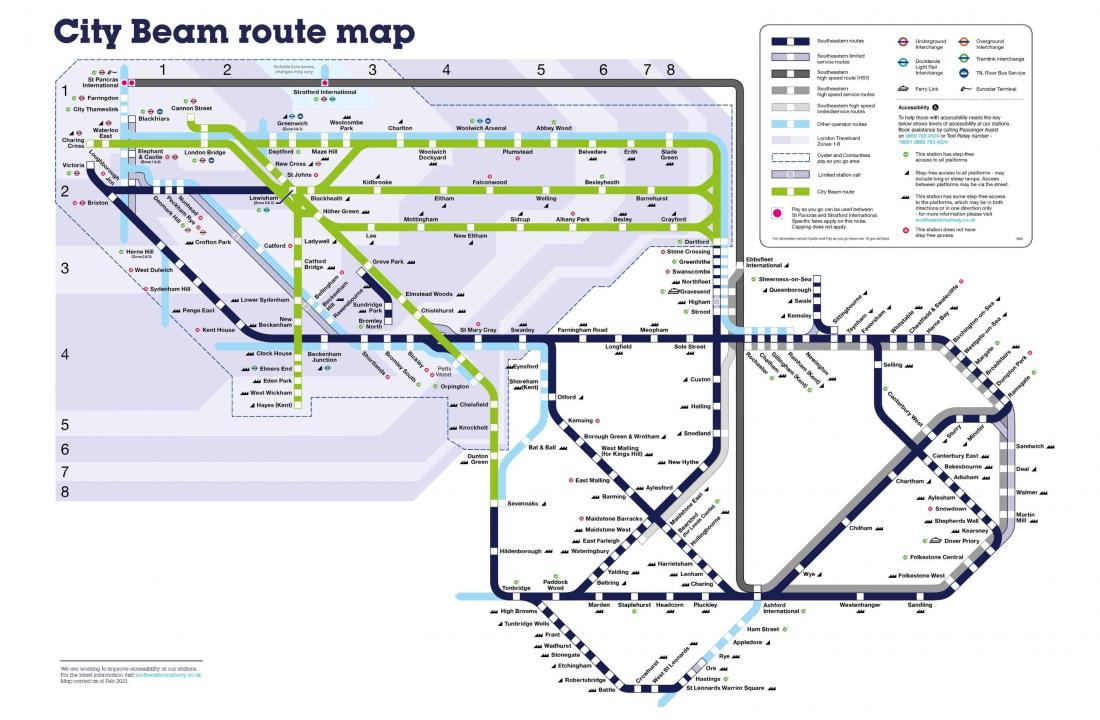 City Beam Route map
