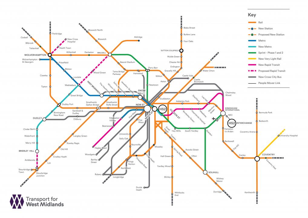 Map outlining the improvement works - Credit: Transport for West Midlands
