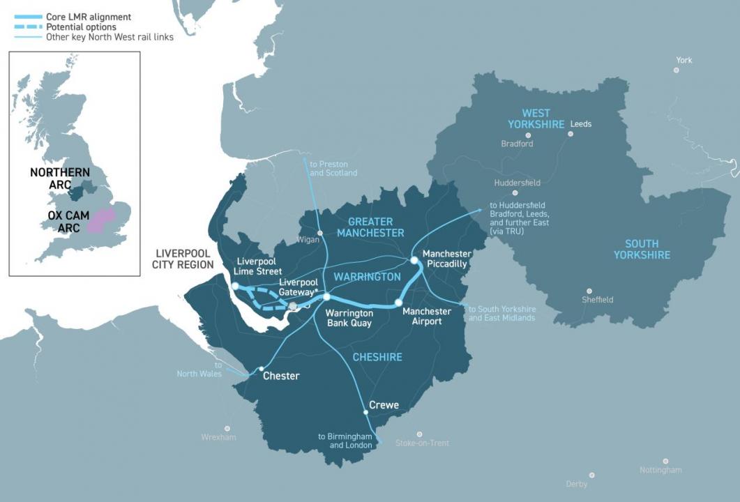 Map of Liverpool to Manchester Railway