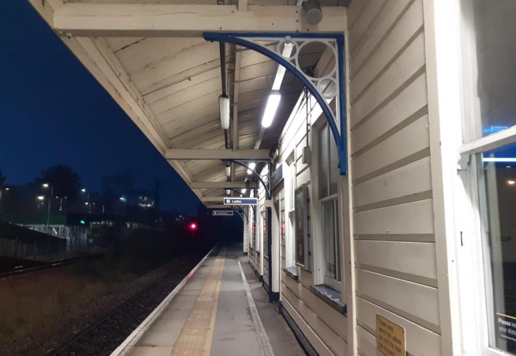 Andover Station following rewiring work 