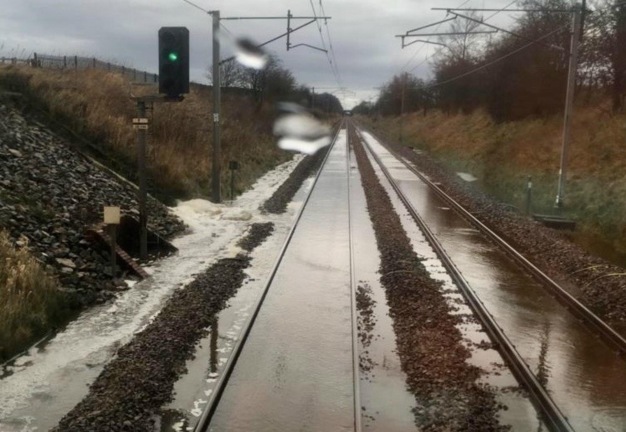 Flooding on the track from earlier this year 