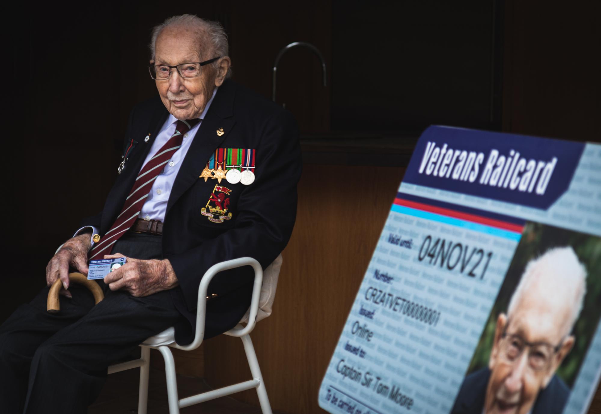 Captain Tom Moore presented with first ever Veterans’ Railcard  
