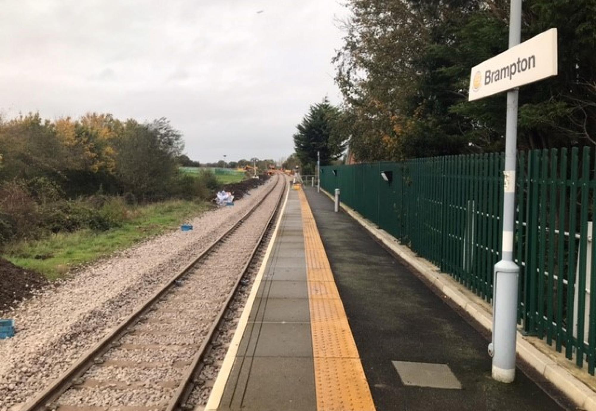 Brampton East Suffolk Line track 