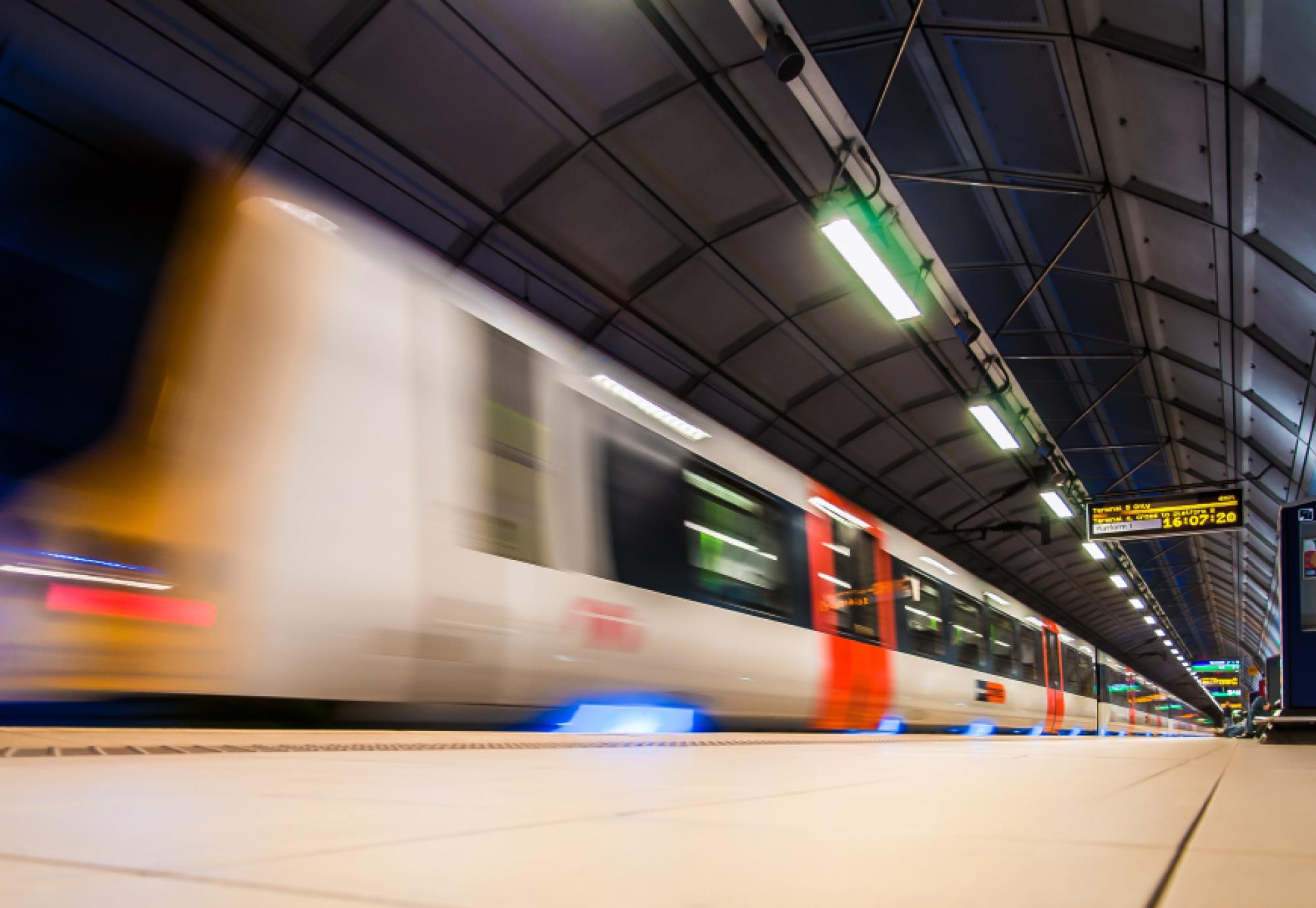 Fast moving train 