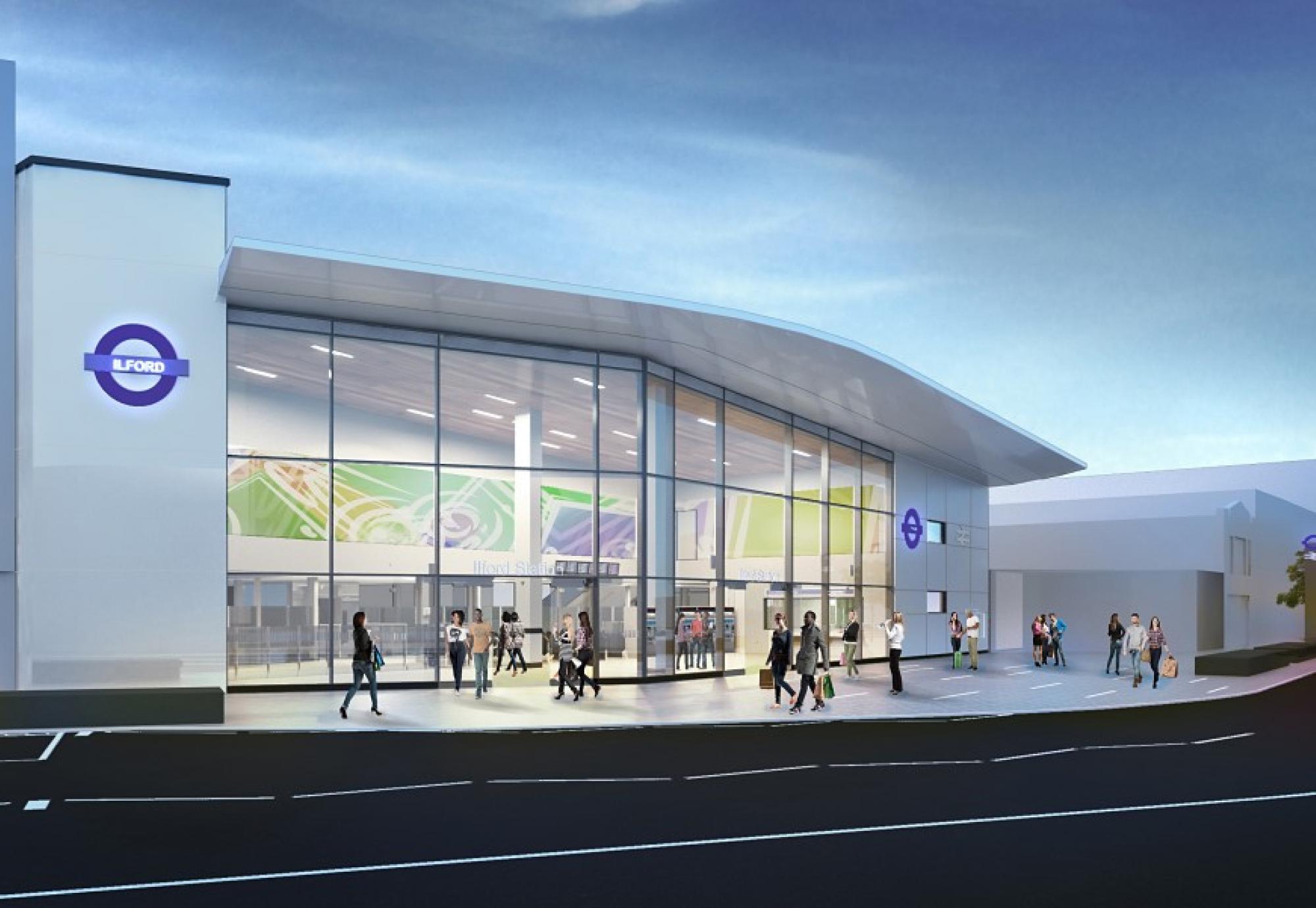 Ilford station CGI Crossrail