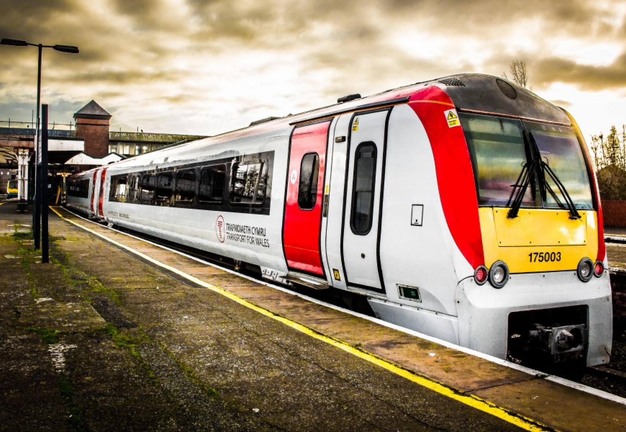 Transport for Wales train on track 