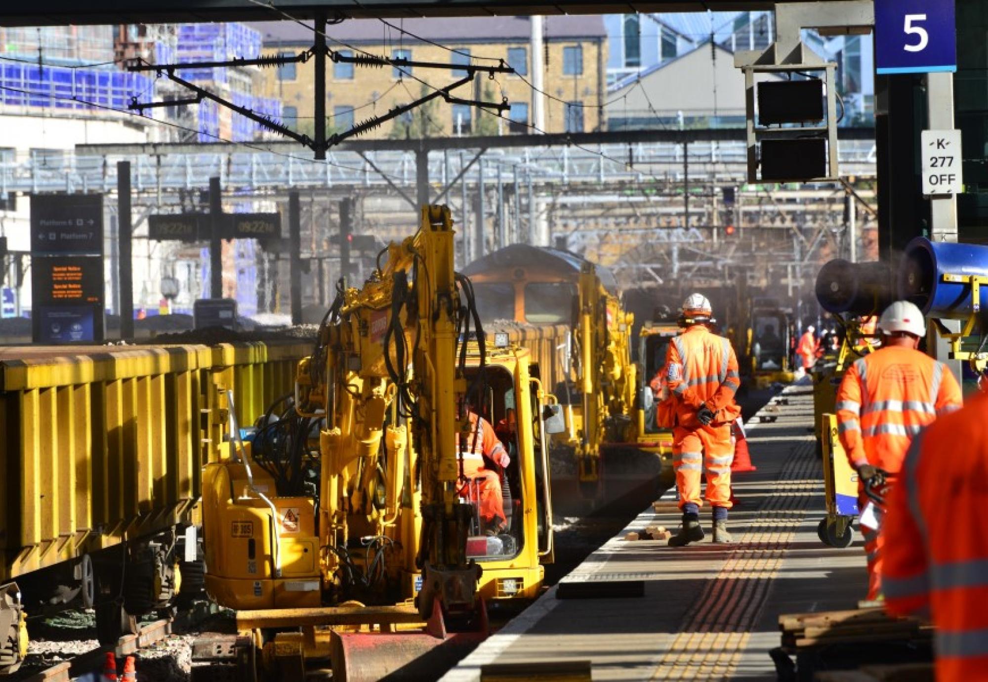 Workers on the railway 