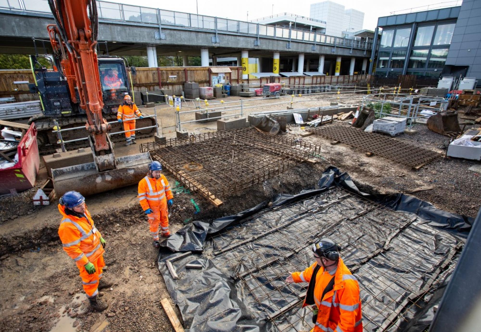 Behind the scenes at Gatwick Airport station building site