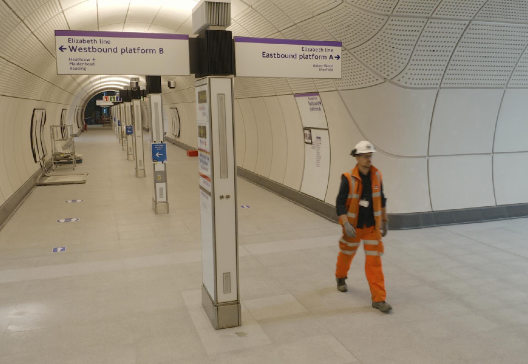 Worker on the Crossrail project 