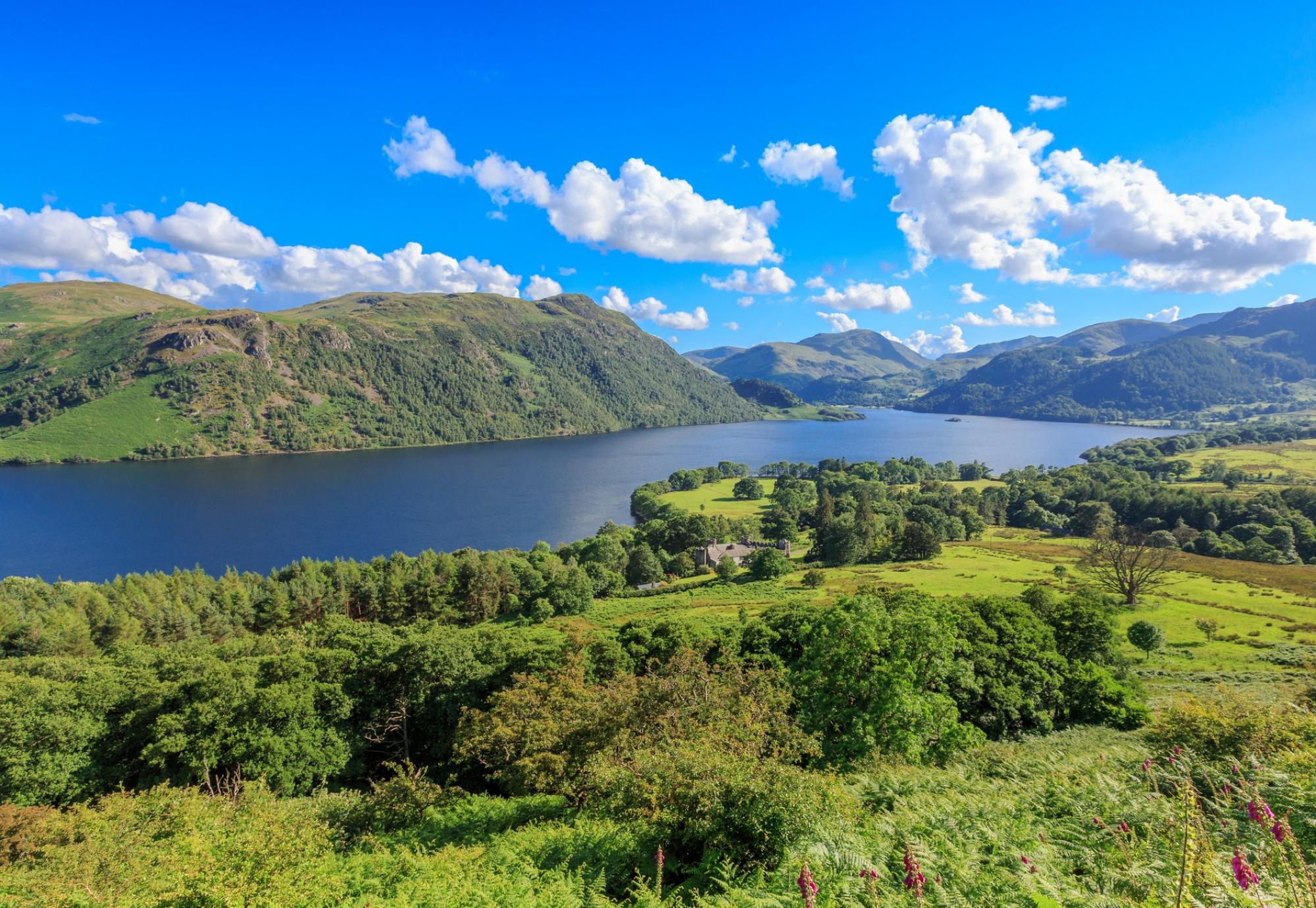 View of Ullswater lake 