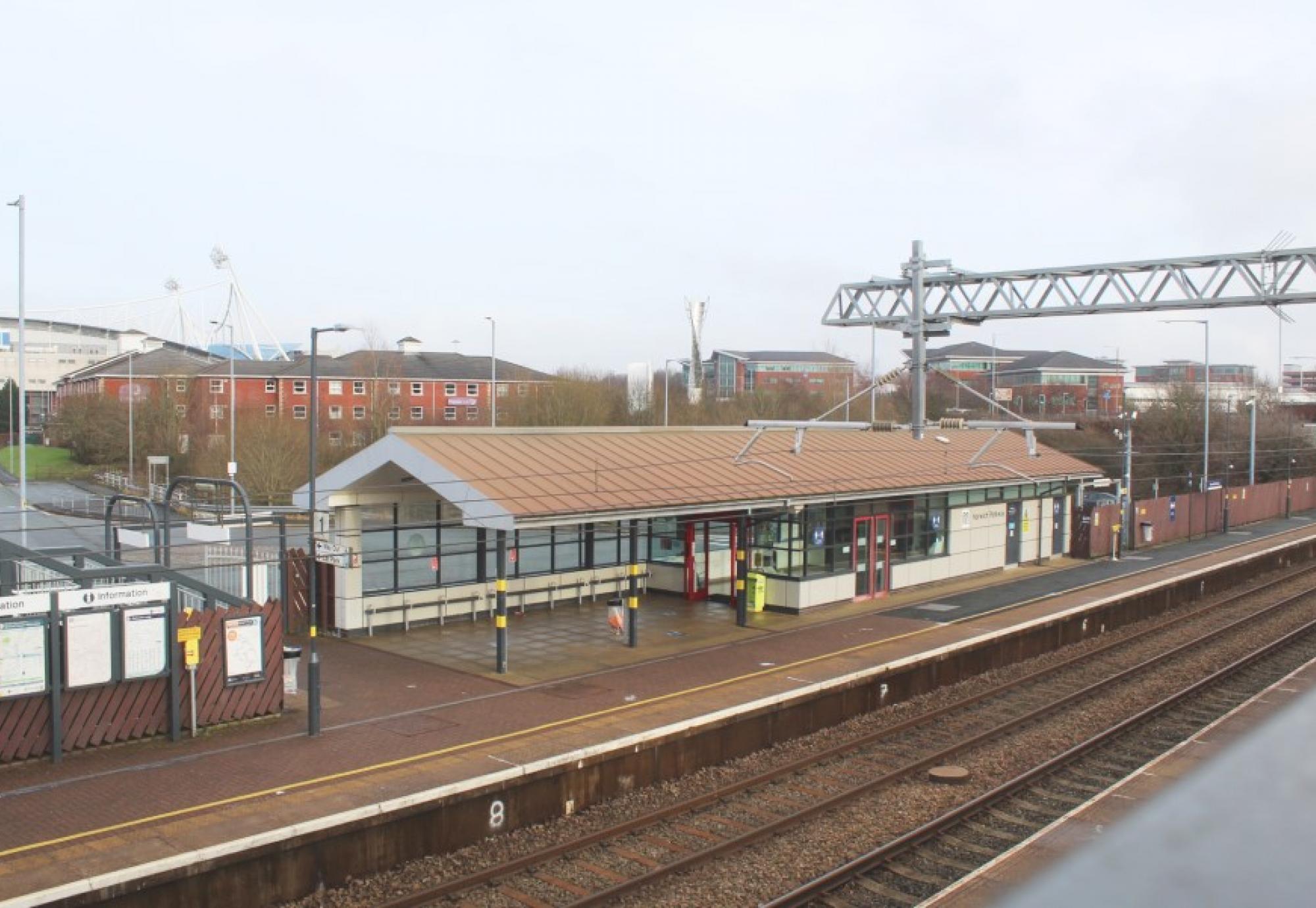 Aerial photo of Horwich Parkway station