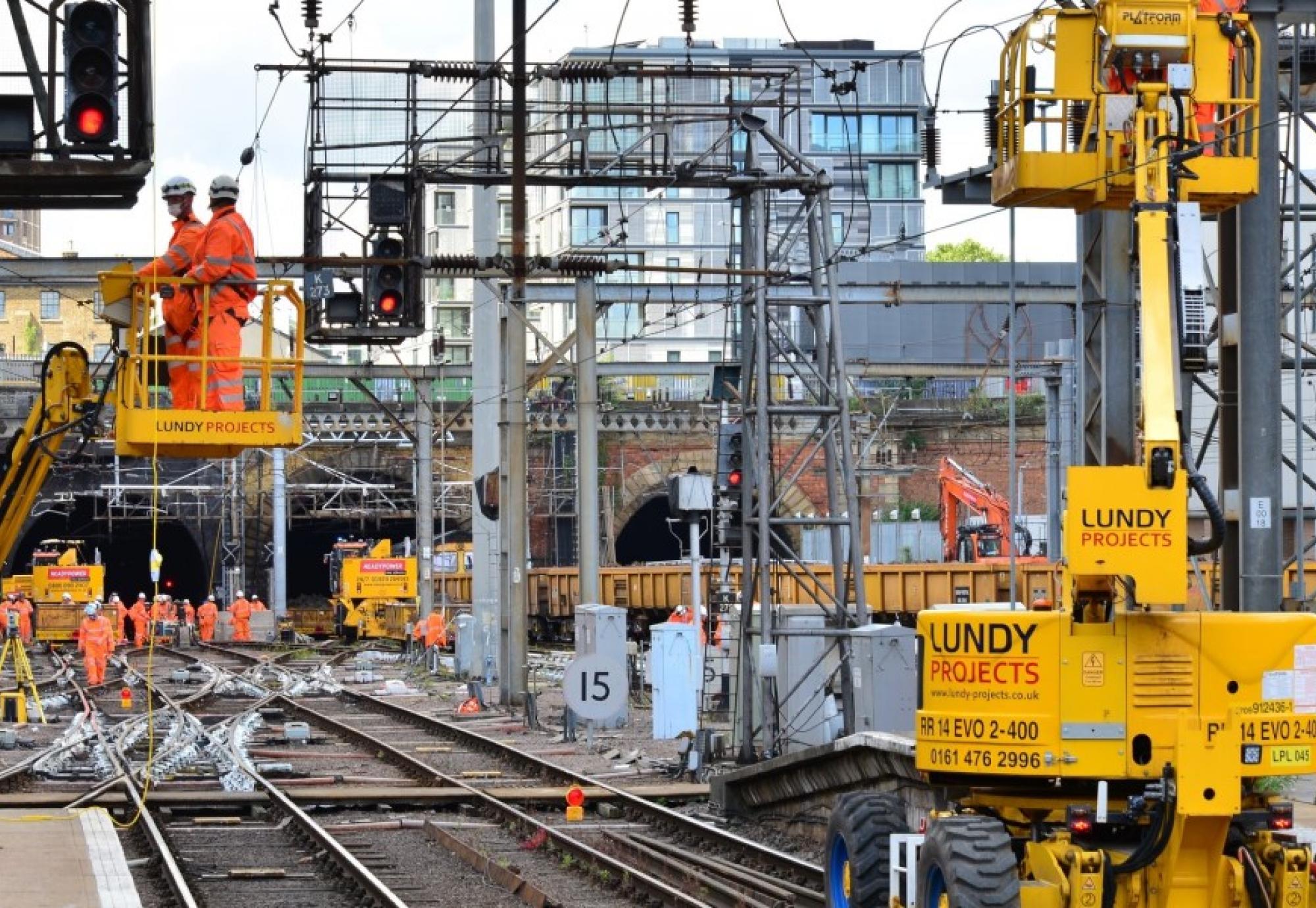 East Coast Upgrade works at King’s Cross incoming  