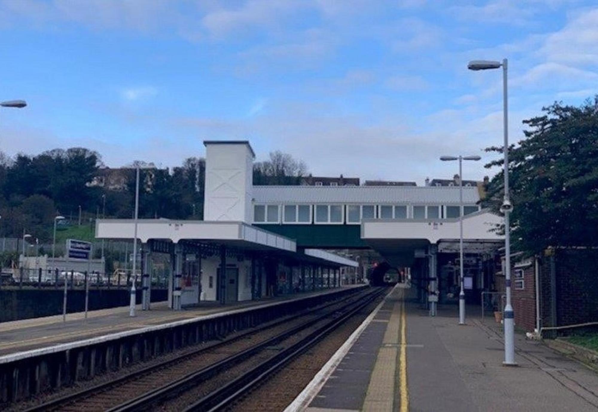 Footbridge at Dover Priory station