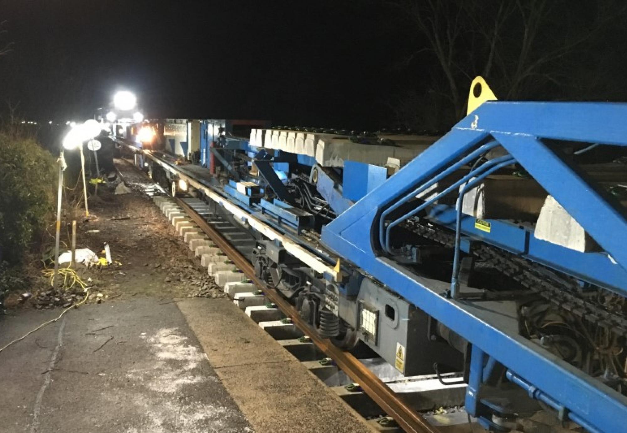 New track construction machine at Castleton Moor