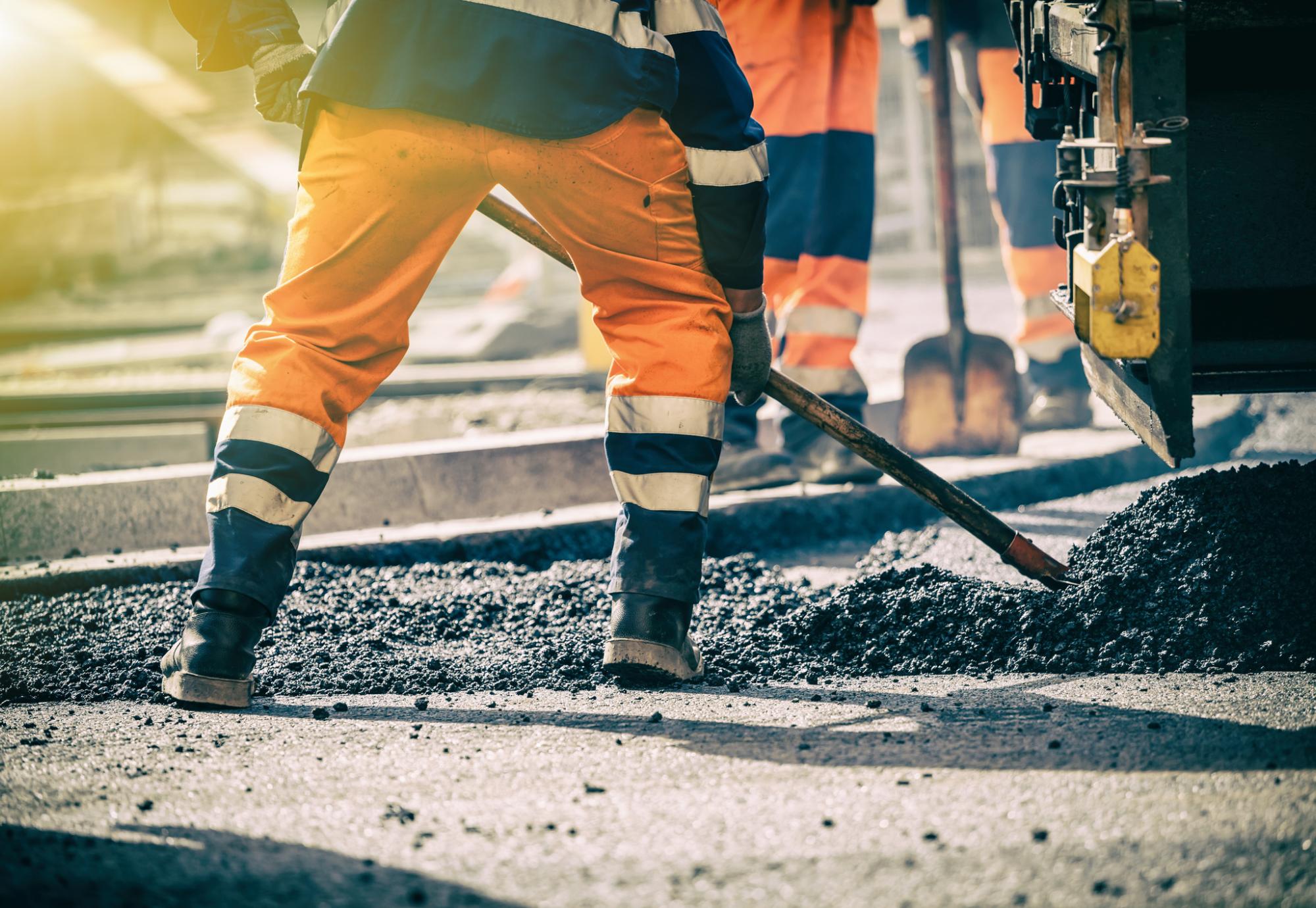 Construction workers on a site