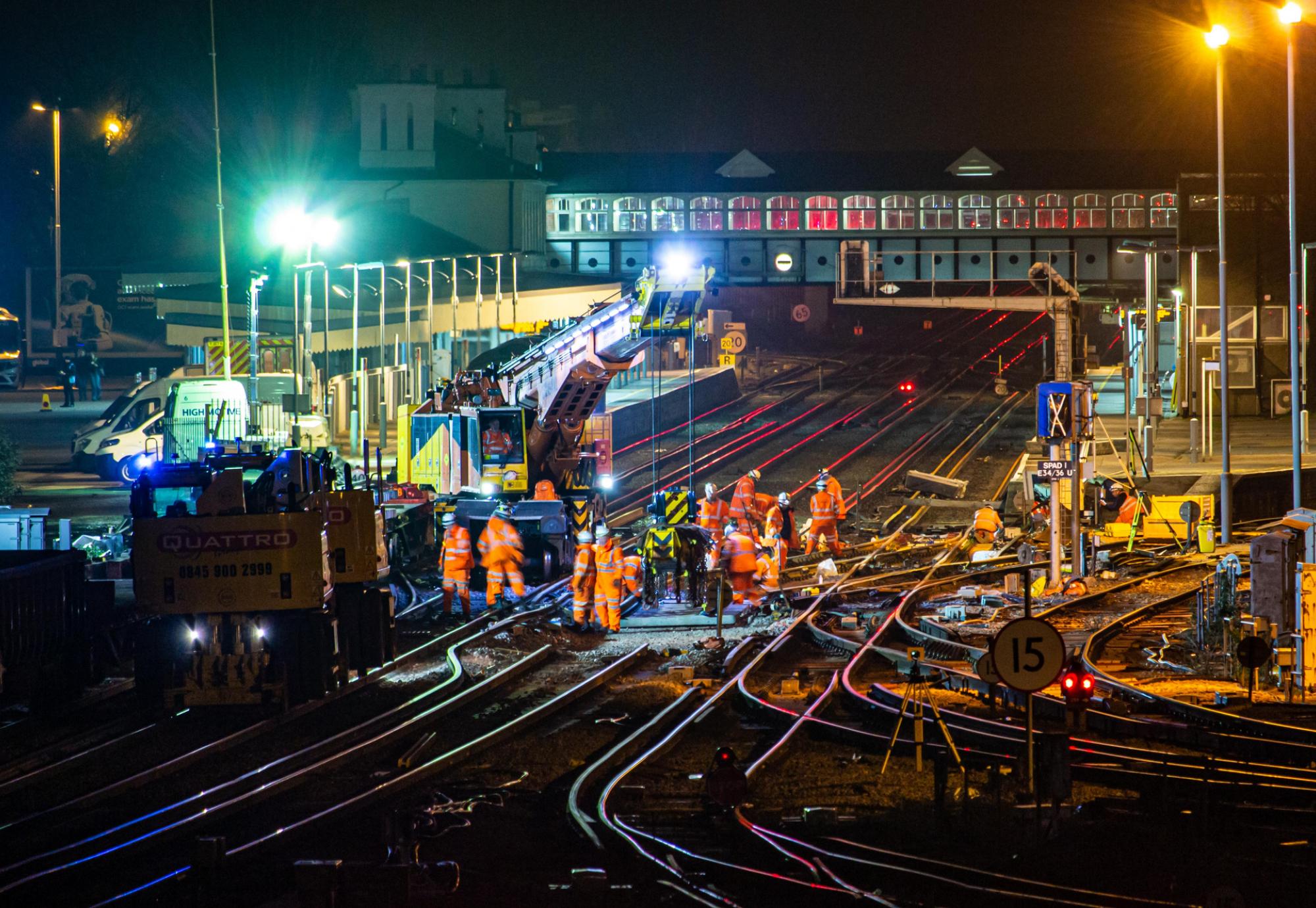 Network Rail engineers working on site