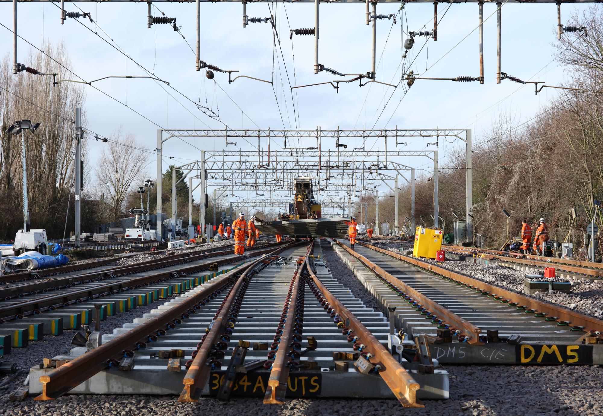 Network Rail renewal works at Colchester