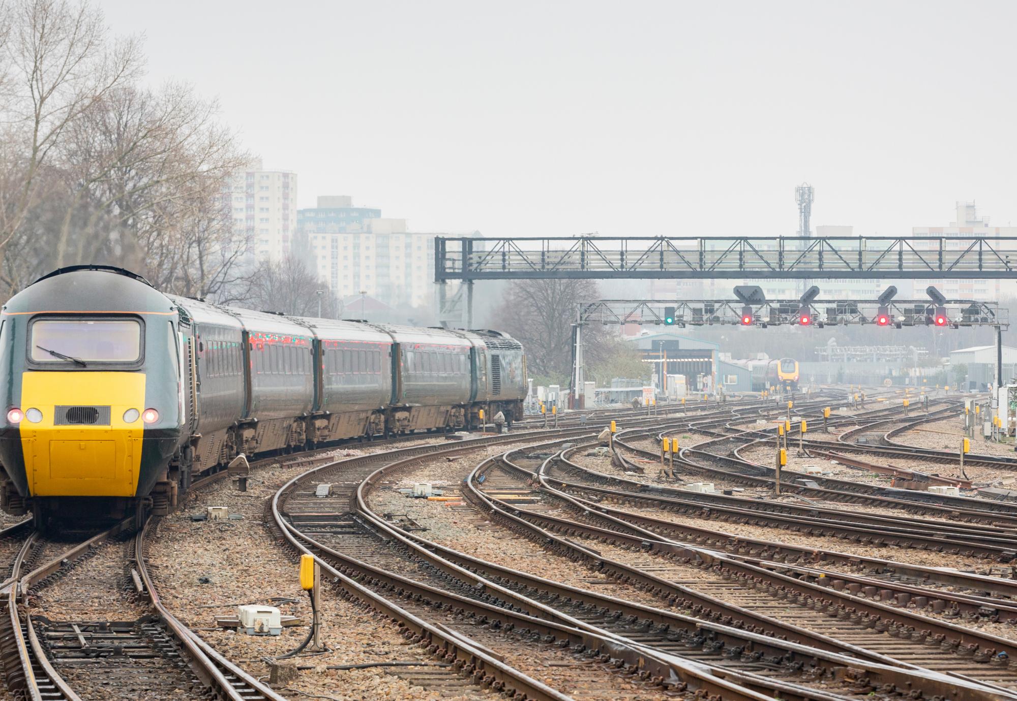 Train running at Bristol East Junction