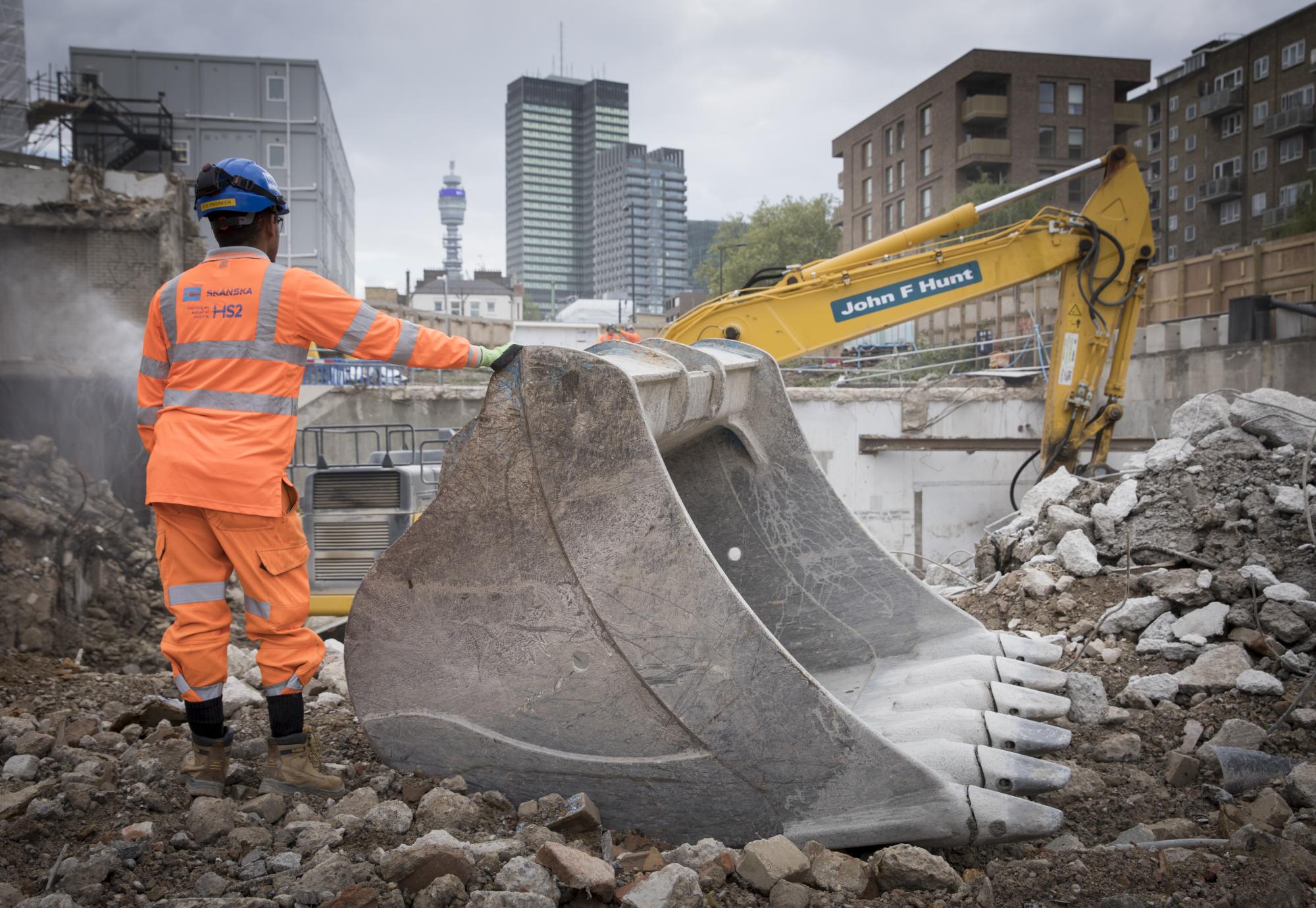 HS2 Worker on site