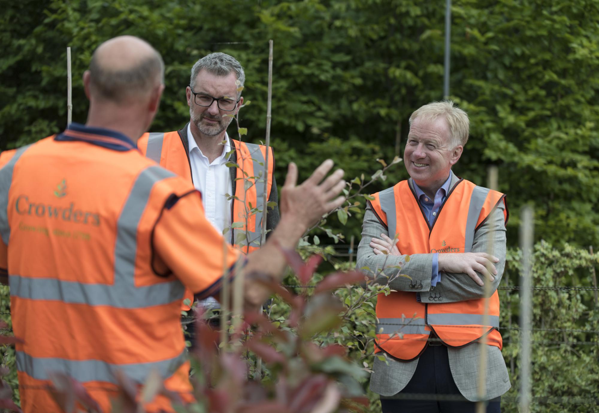 HS2 CEO at a plant nursery