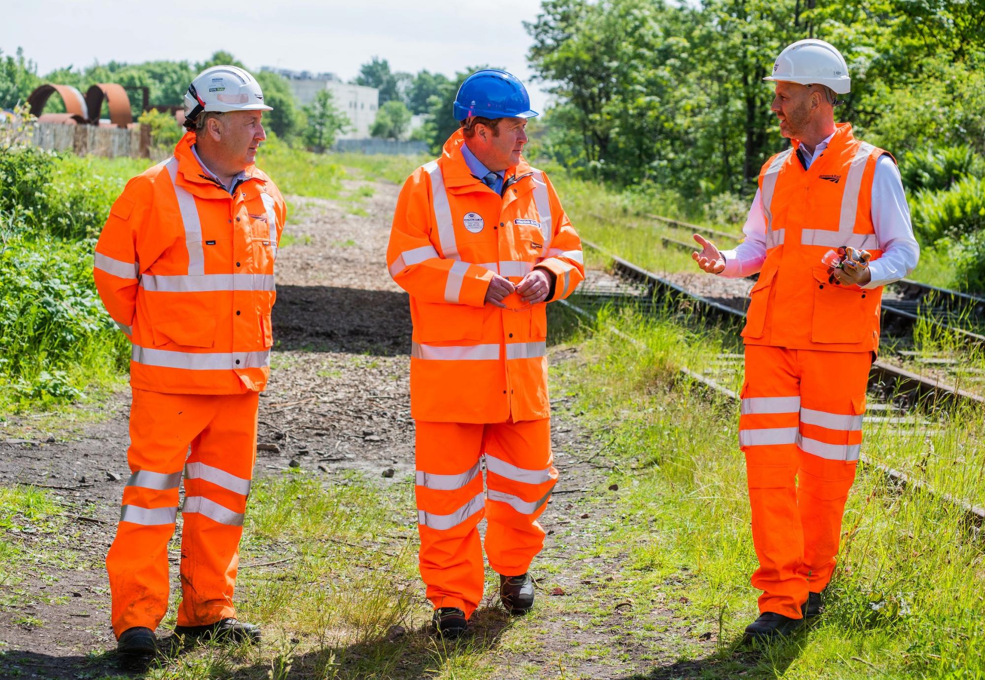 Kris Kinnear and Graeme Dey on site in Leven, Scotland