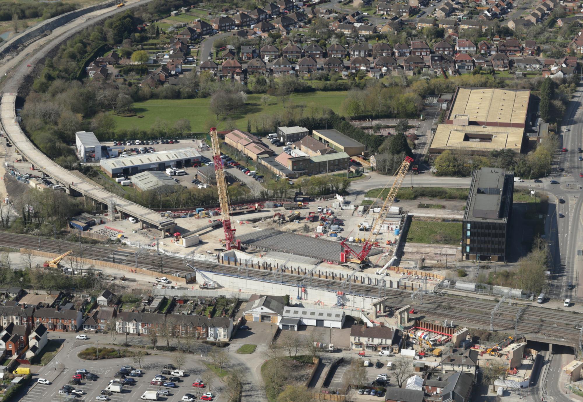 Wide angle shot of Bletchley flyover