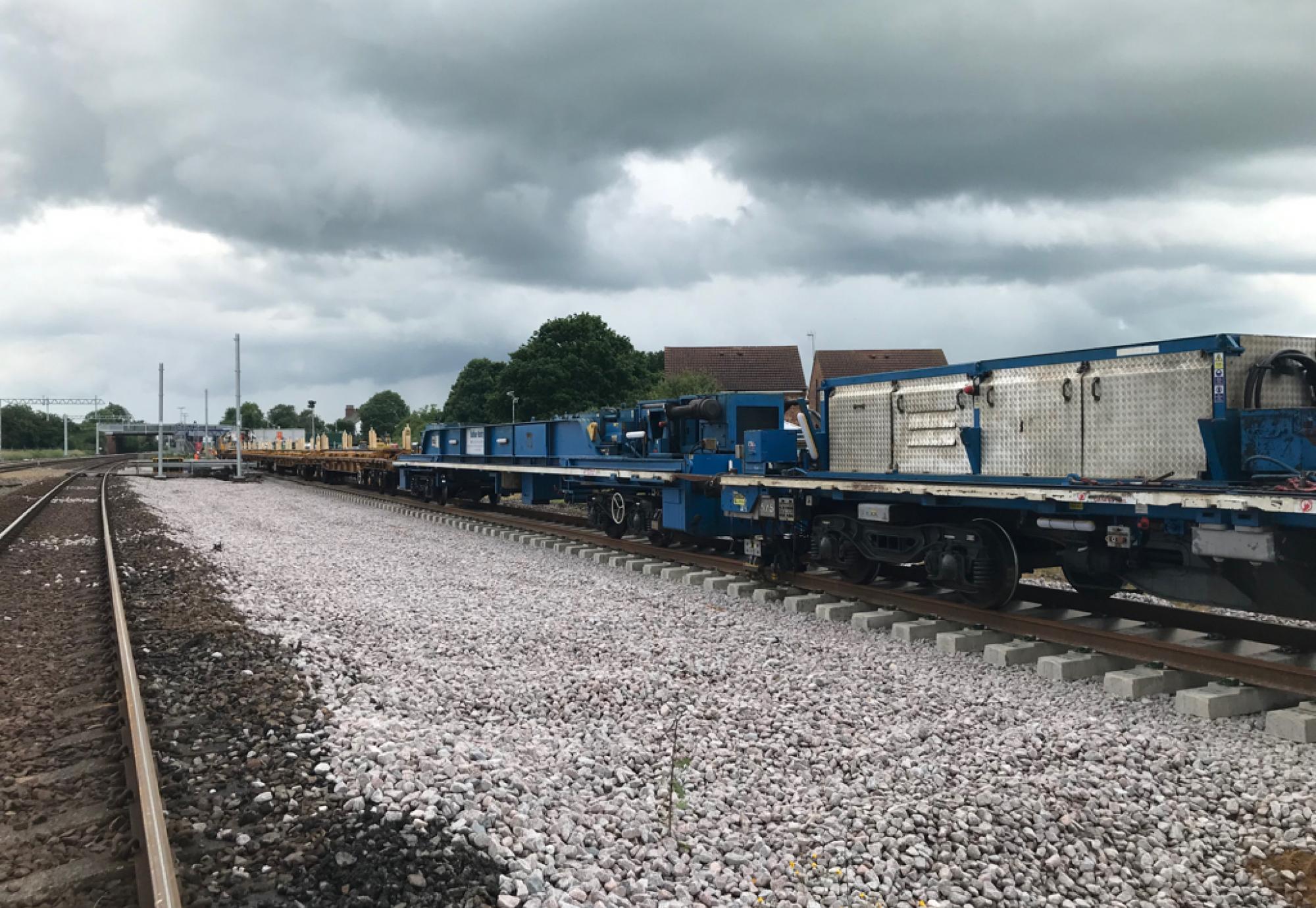 Network Rail train between York and Church Fenton