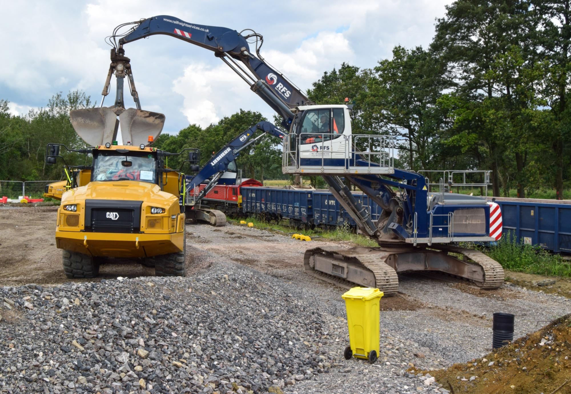 Calvert railhead construction site
