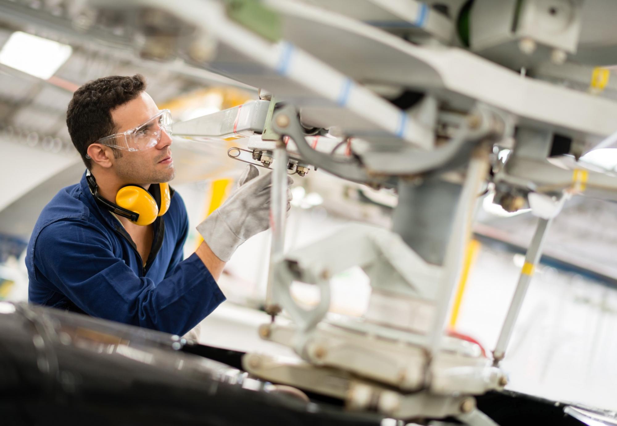 Engineer working in a testing facility