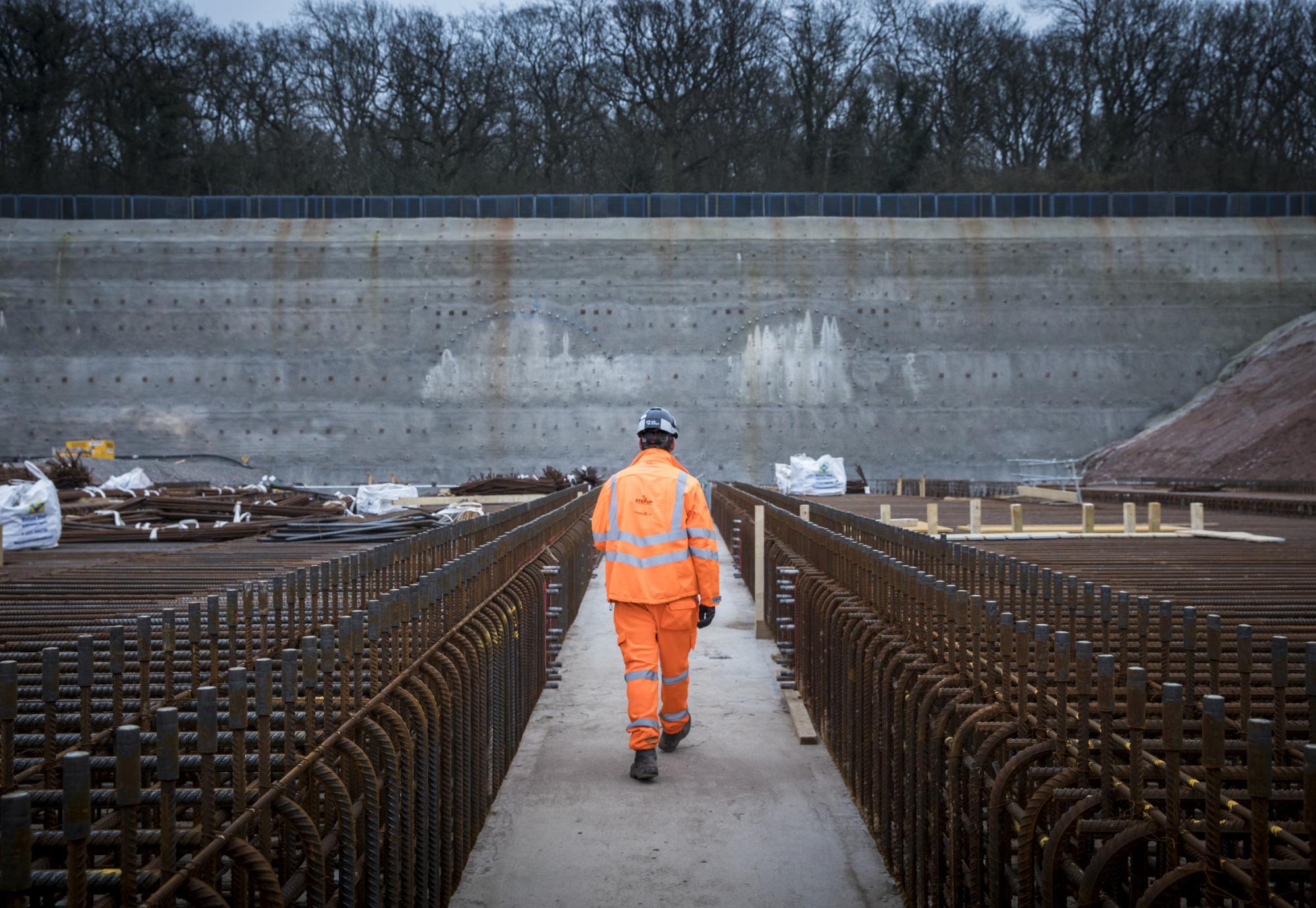 Worker at HS2 site