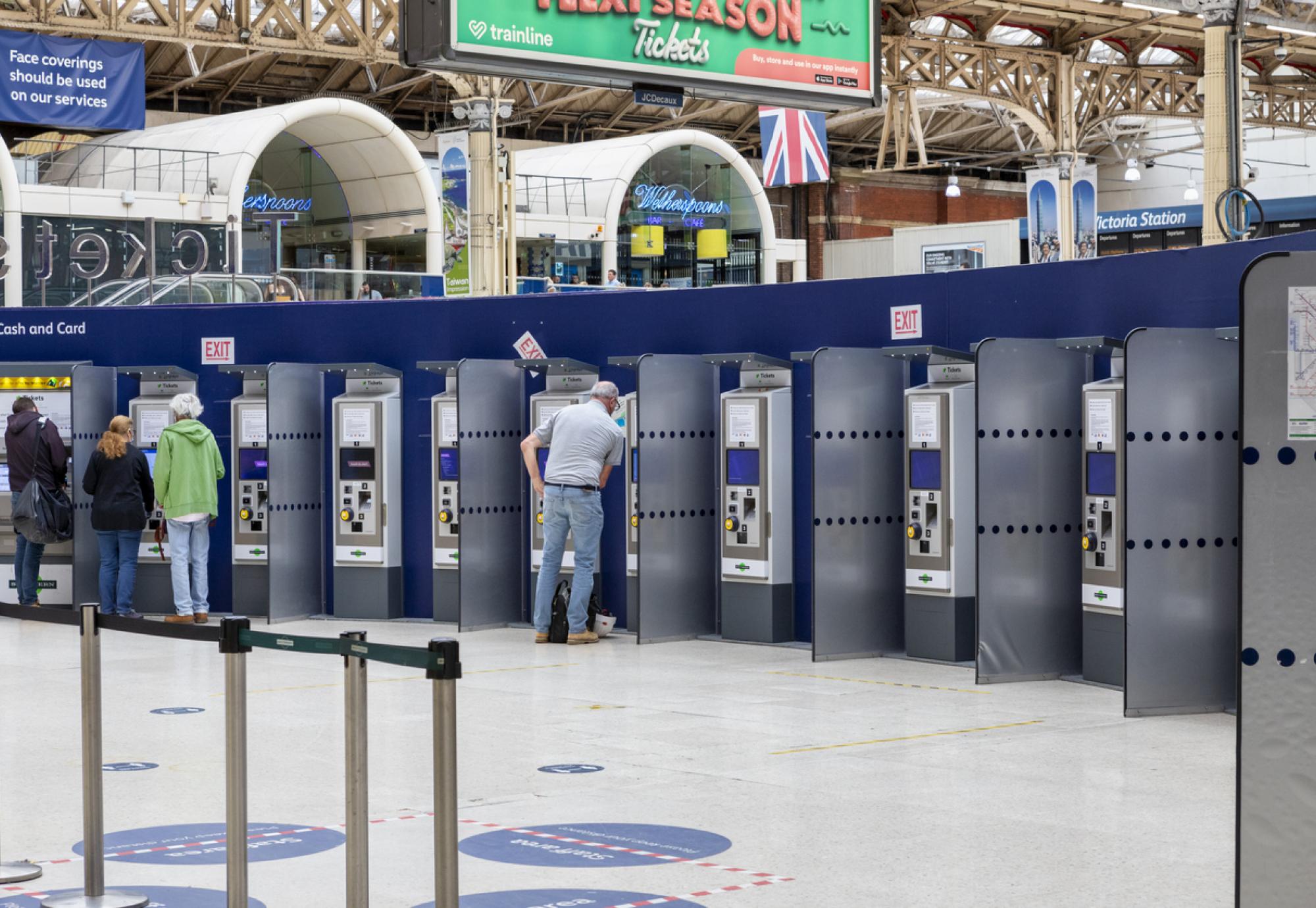 Ticket machines at train station