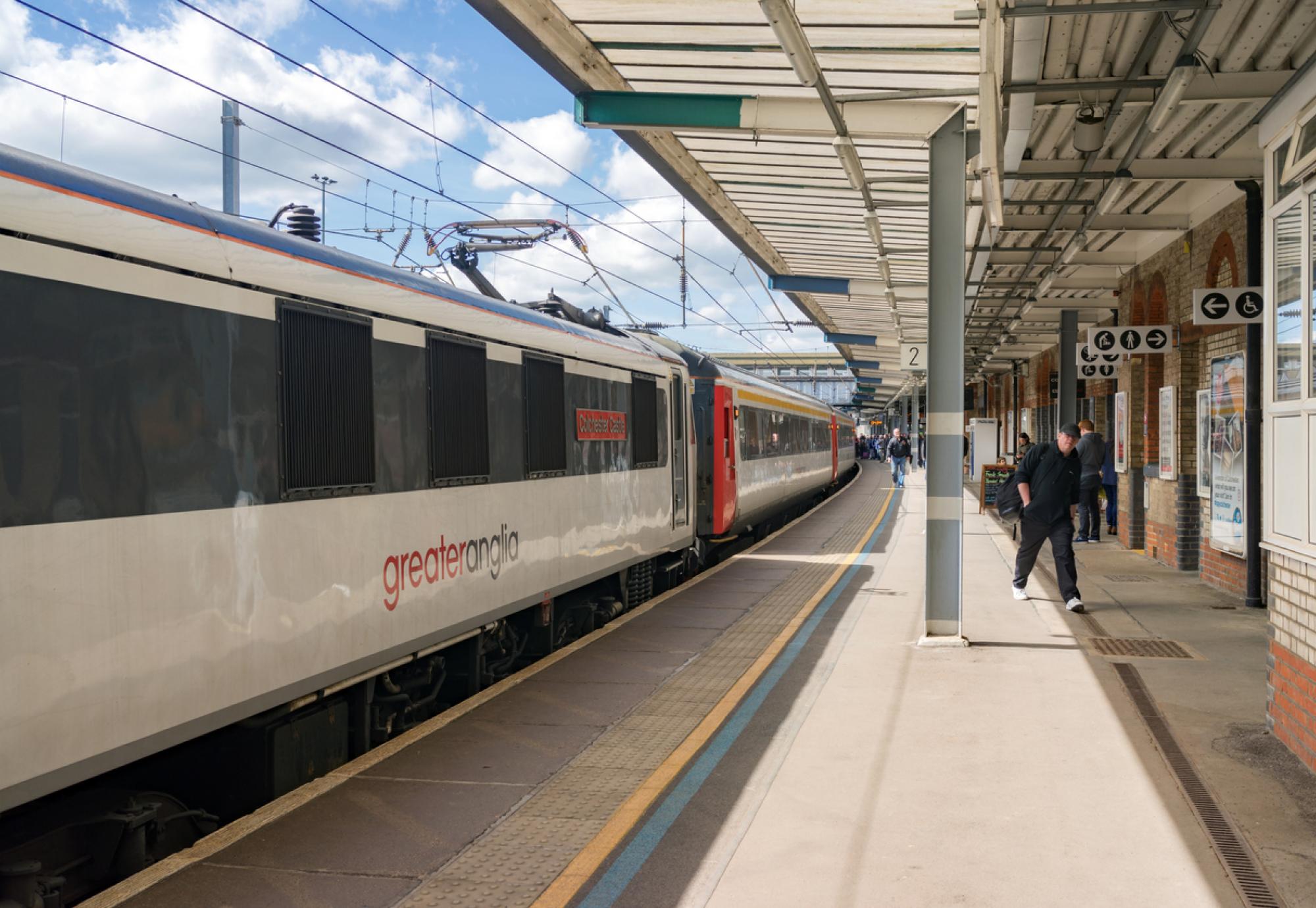 Greater Anglia train at station