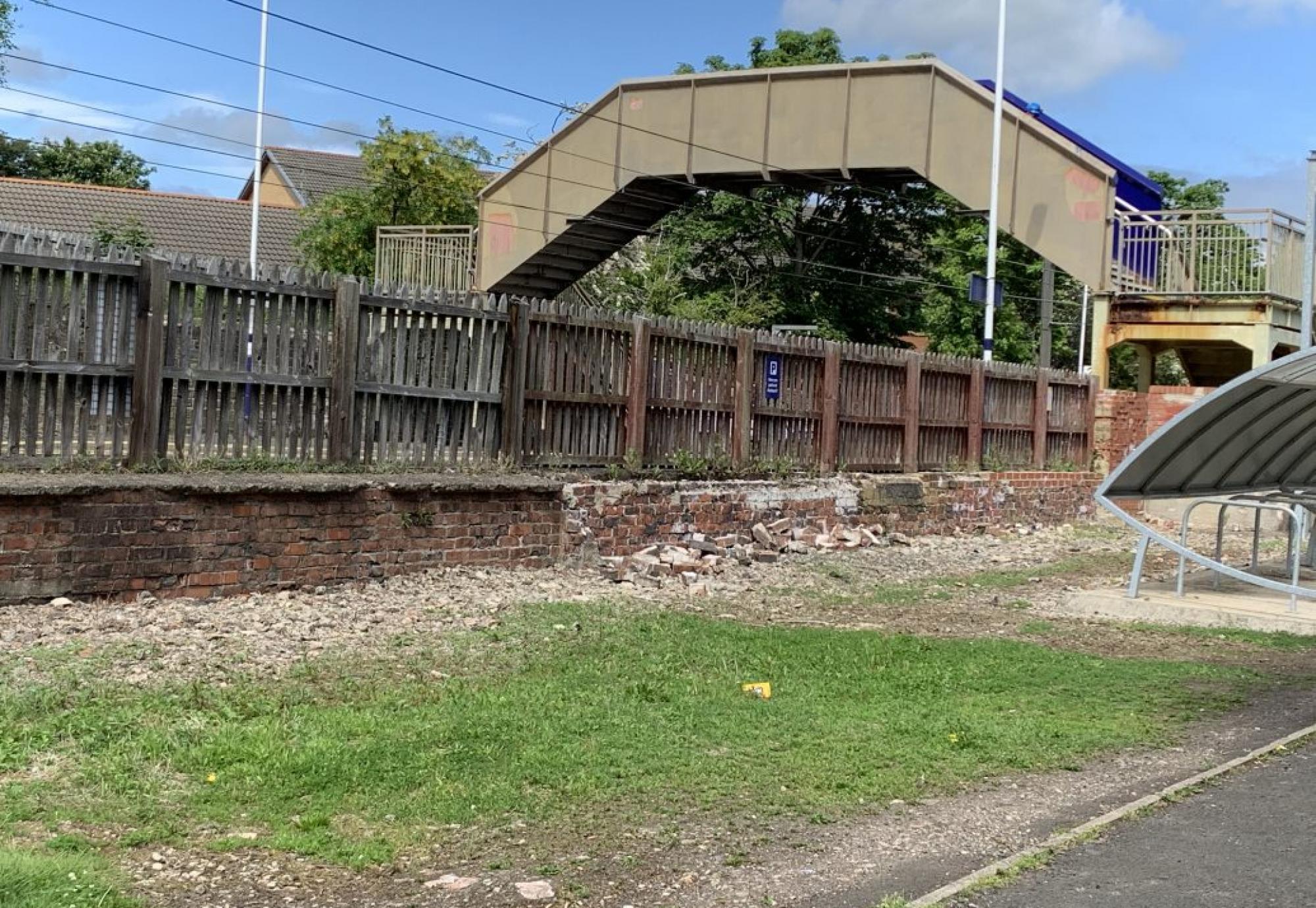 Footbridge at Cramlington station