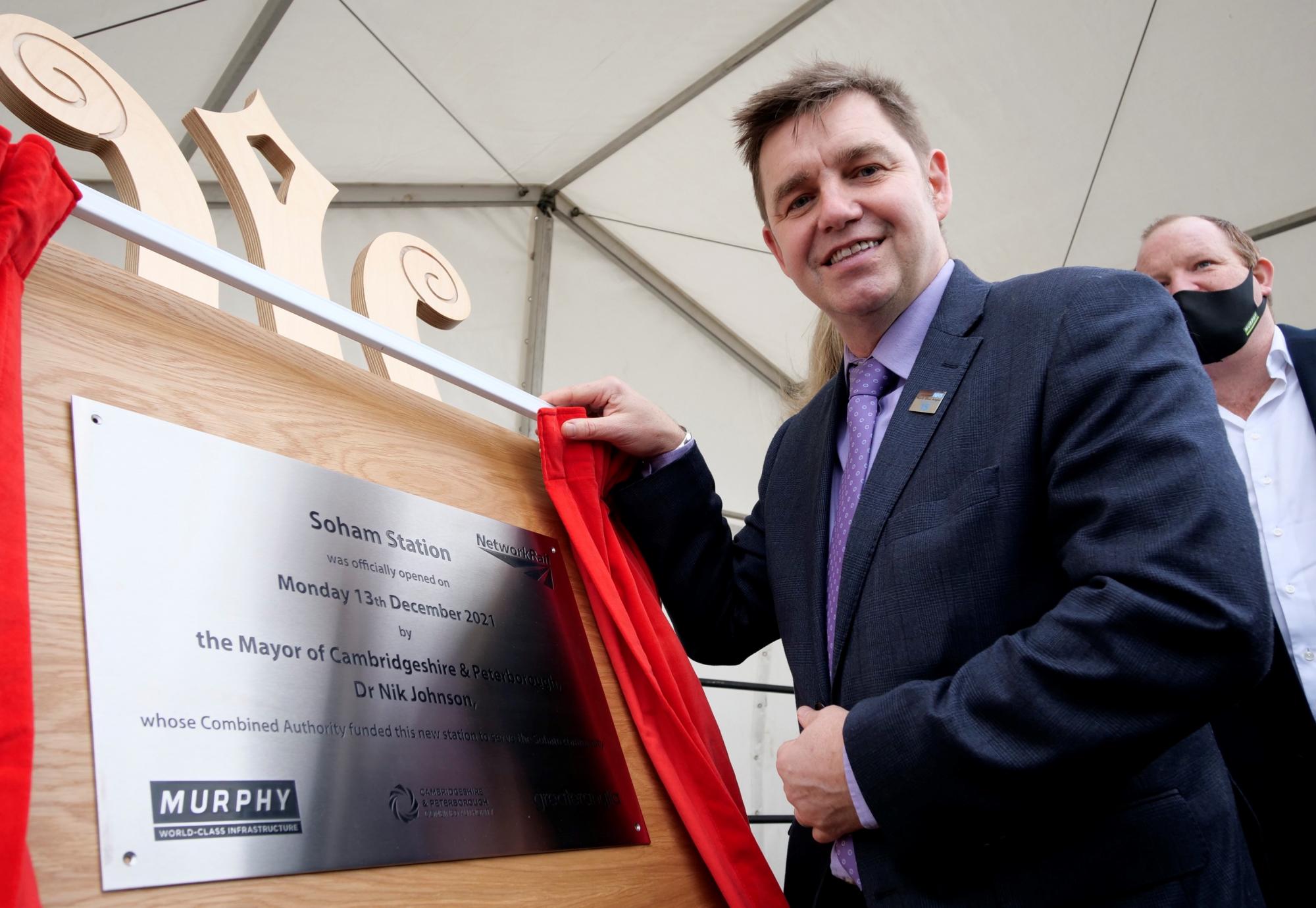 Plaque unveiled at Soham station